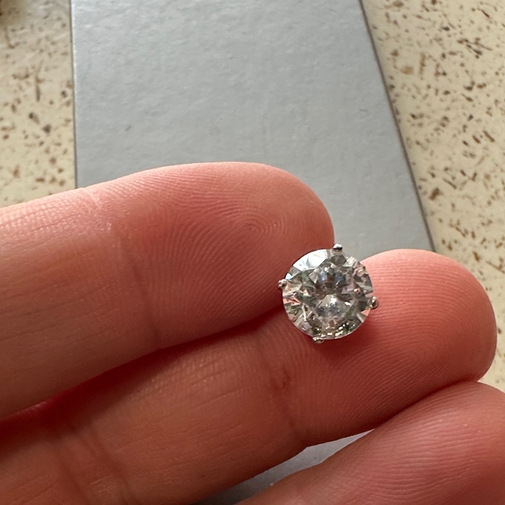 Sparkling Silver Crystal Stud Earrings